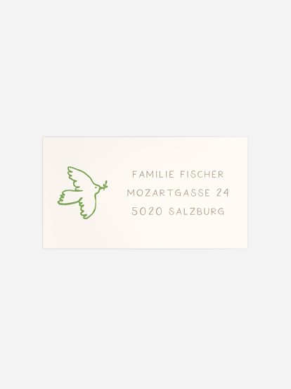 Empfängeraufkleber Konfirmation und Kommunion Segensblüten