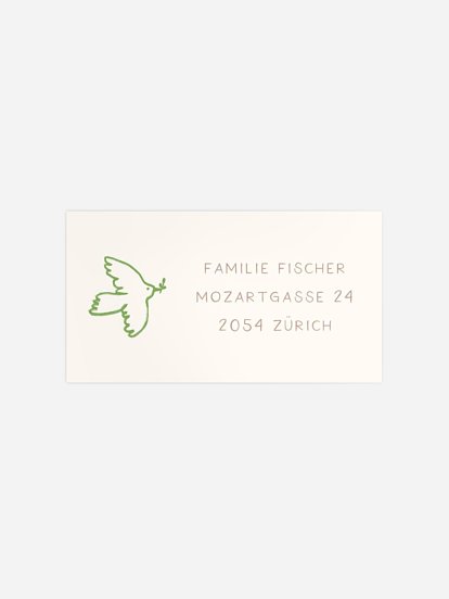 Empfängeraufkleber Konfirmation und Kommunion Segensblüten