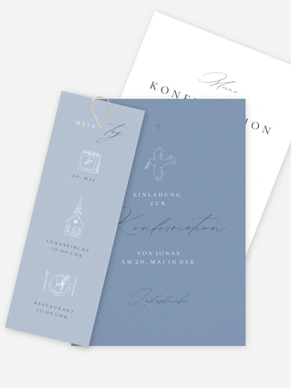 Konfirmationseinladung Zeichen der Freude