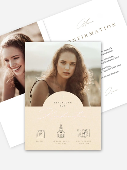 Konfirmationseinladung Zeichen der Freude
