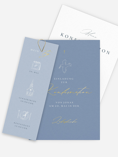 Konfirmationseinladung Zeichen der Freude