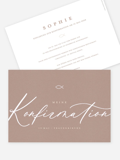 Konfirmationseinladung Fest des Glaubens