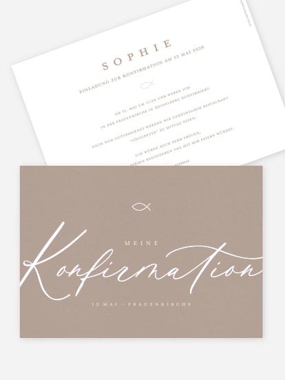 Konfirmationseinladung Fest des Glaubens