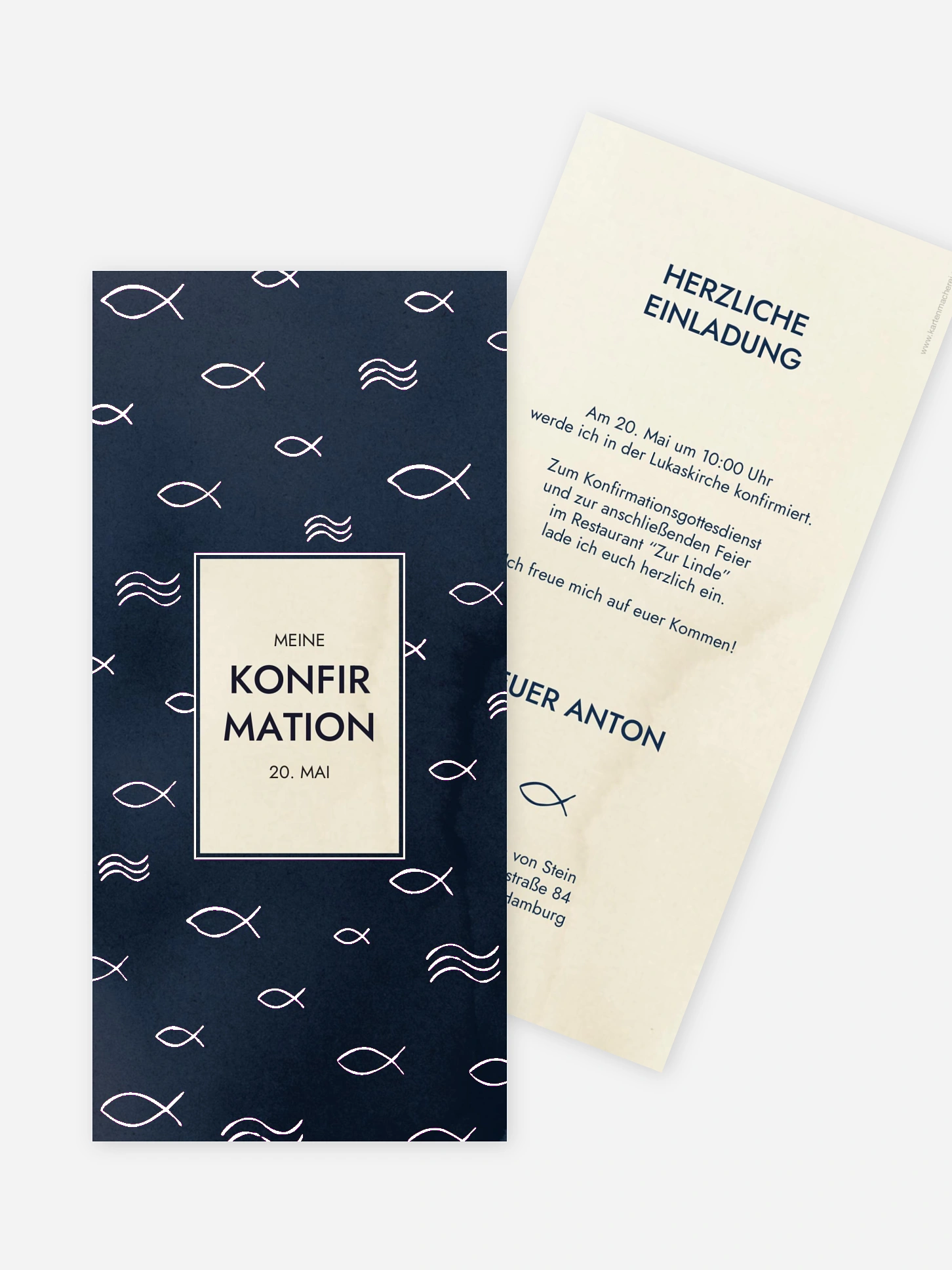 Konfirmationseinladung Ichthys