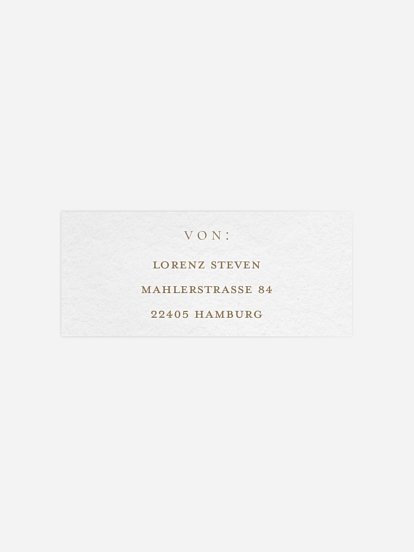 Absenderaufkleber Konfirmation und Kommunion Elegant Lettering