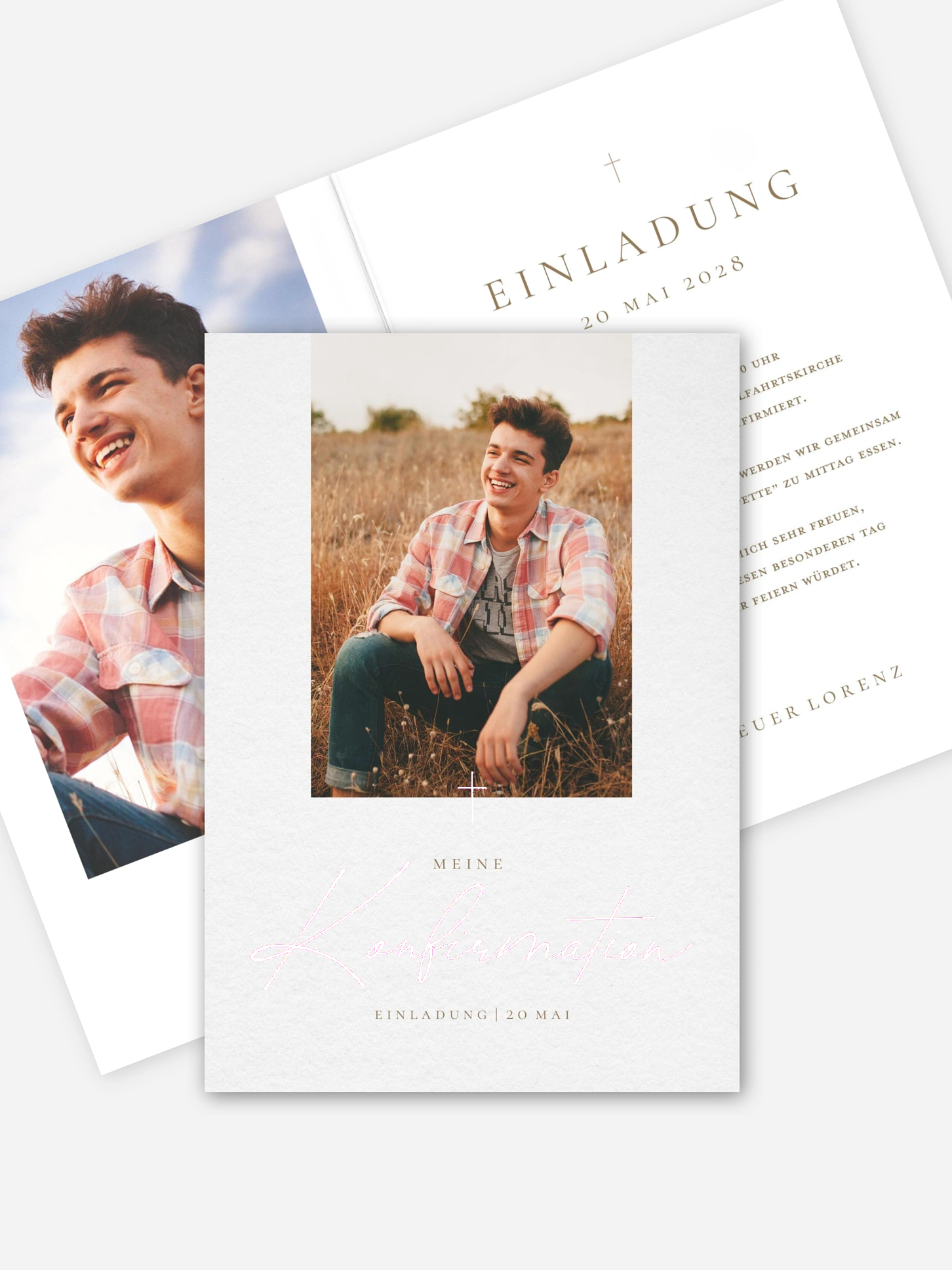 Konfirmationseinladung Elegant Lettering