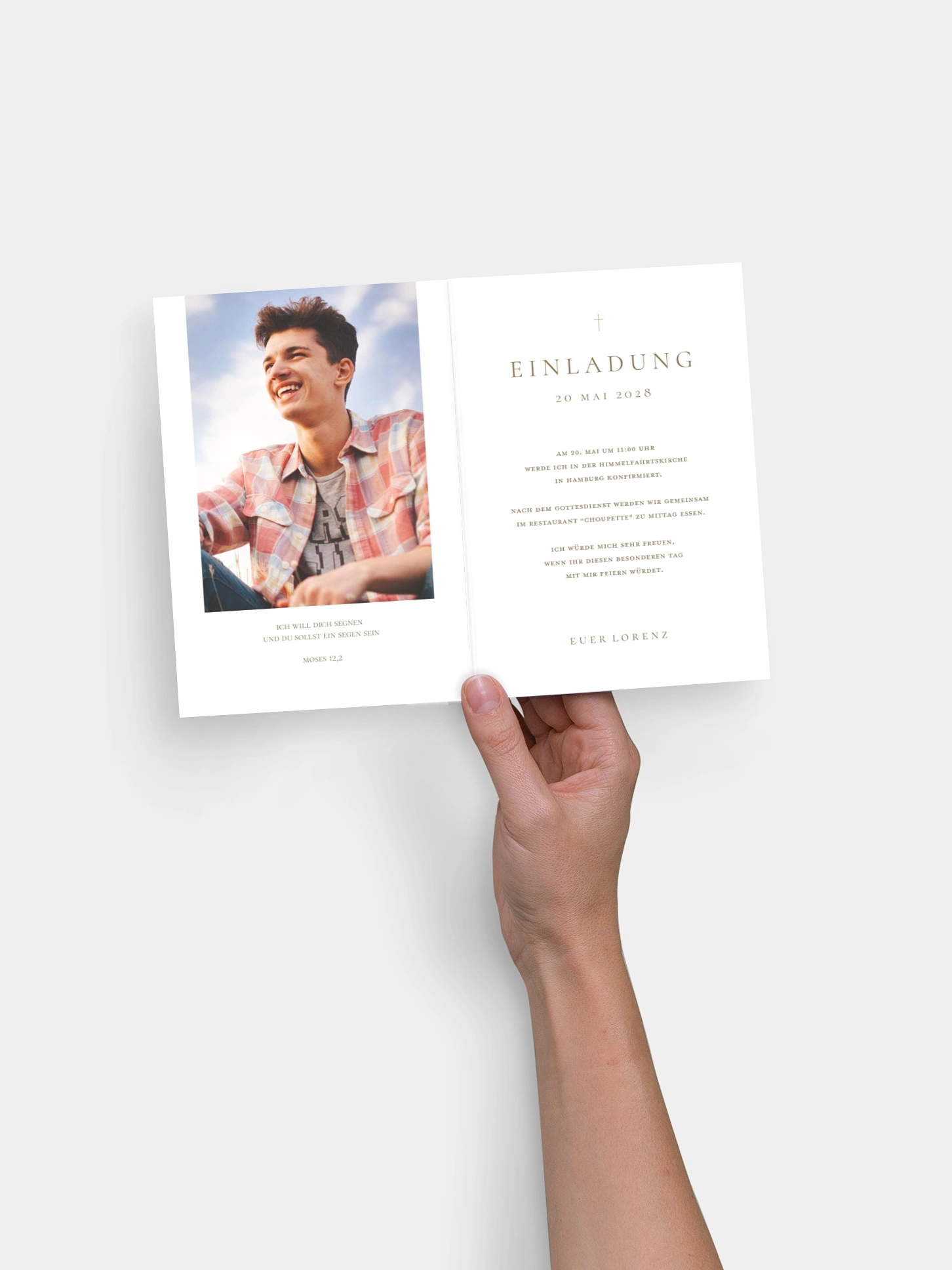 Konfirmationseinladung Elegant Lettering