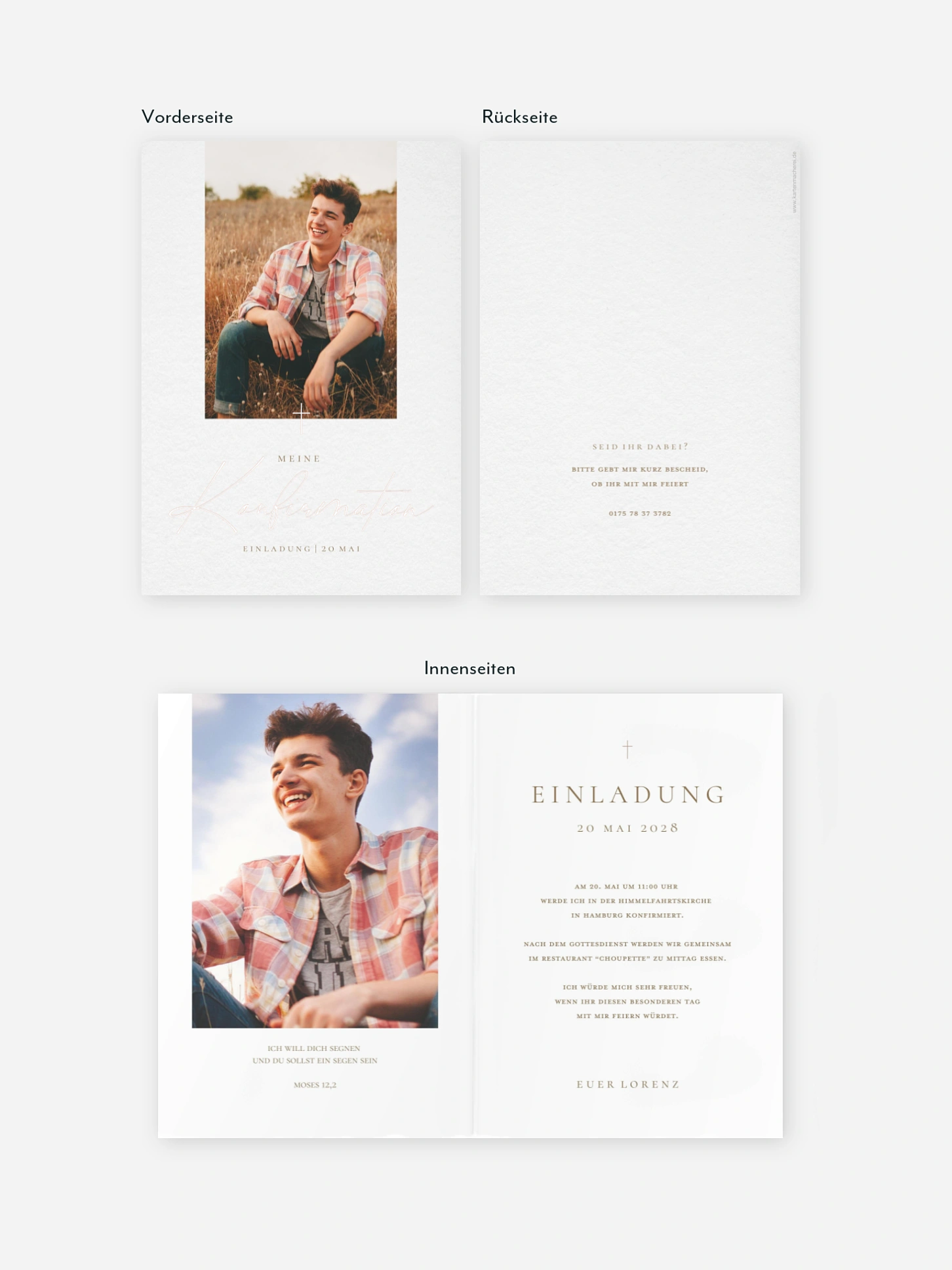 Konfirmationseinladung Elegant Lettering