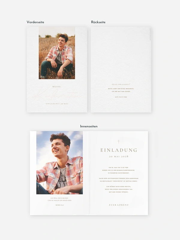 Konfirmationseinladung Elegant Lettering