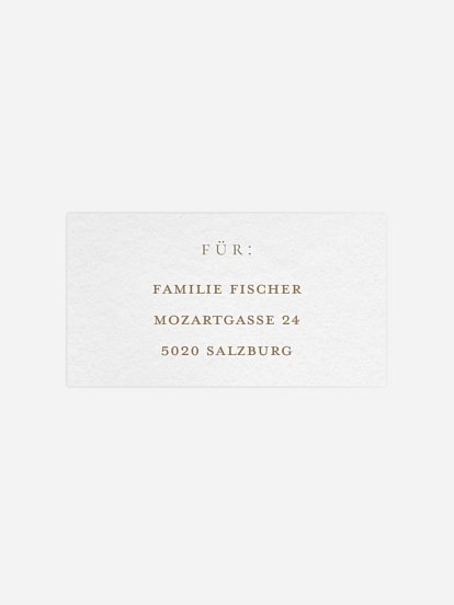 Empfängeraufkleber Konfirmation und Kommunion Elegant Lettering