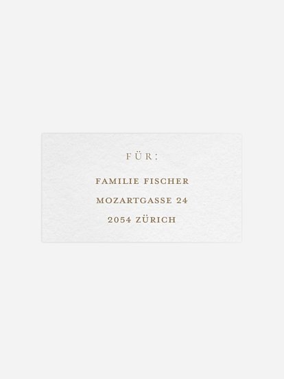 Empfängeraufkleber Konfirmation und Kommunion Elegant Lettering