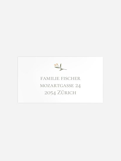 Empfängeraufkleber Konfirmation und Kommunion Blättersegen