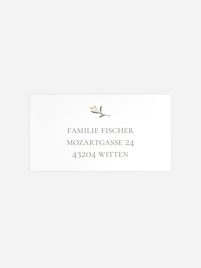 Empfängeraufkleber Konfirmation und Kommunion Blättersegen