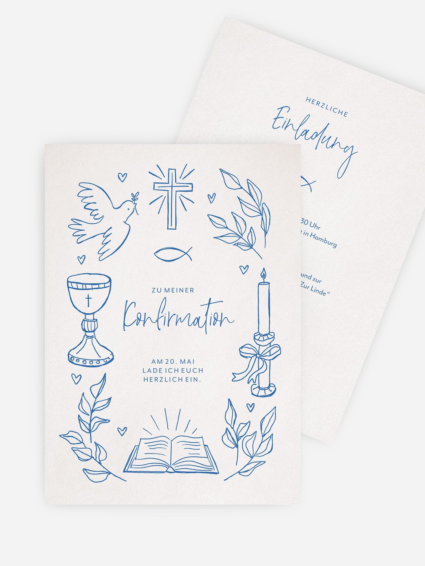 Konfirmationseinladung Blissful Symbols