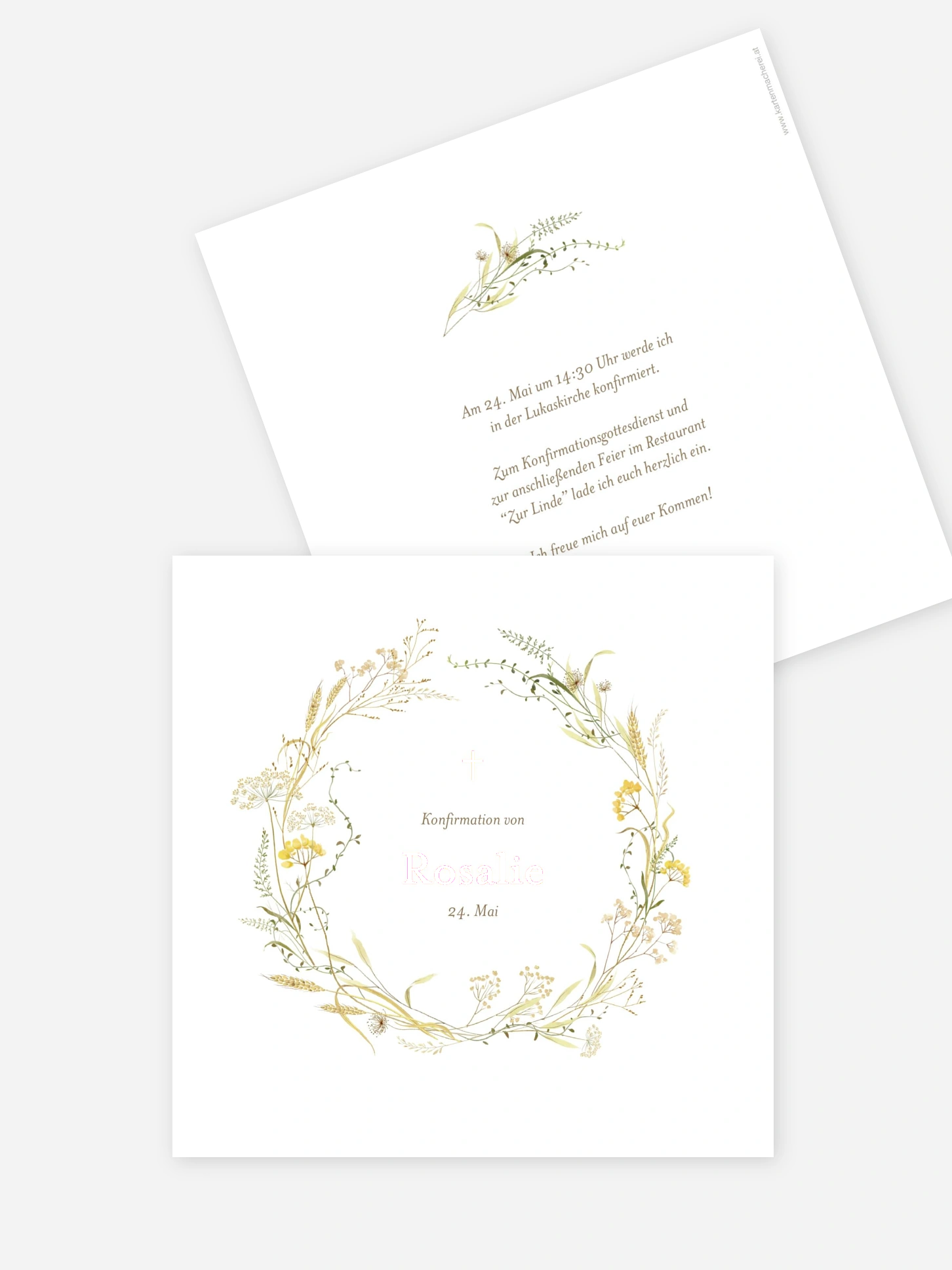 Konfirmationseinladung Floral Blessings
