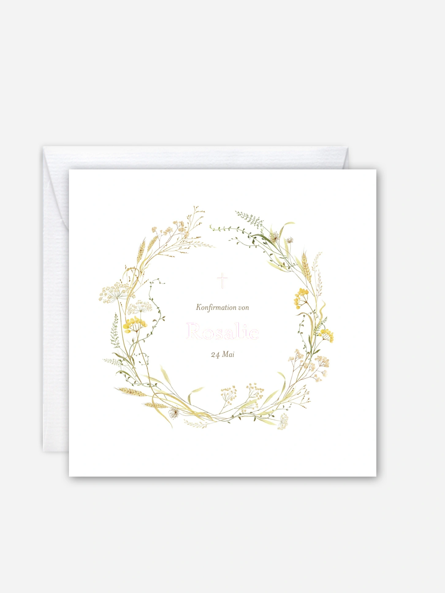Konfirmationseinladung Floral Blessings