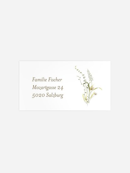 Empfängeraufkleber Konfirmation und Kommunion Floral Blessings