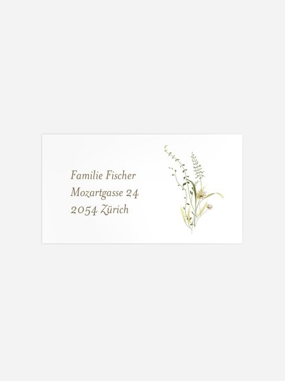 Empfängeraufkleber Konfirmation und Kommunion Floral Blessings