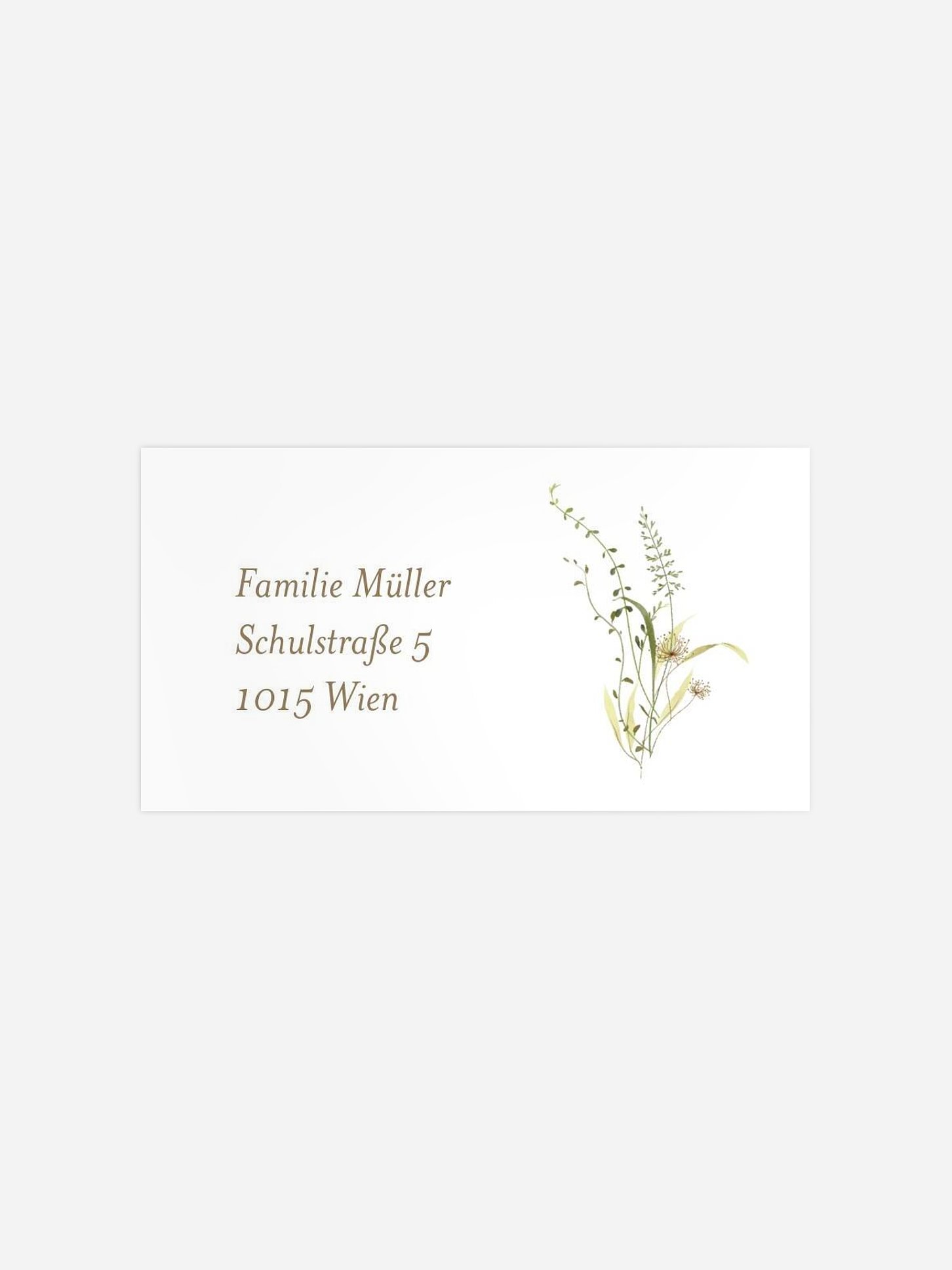 Empfängeraufkleber Taufe Floral Blessings