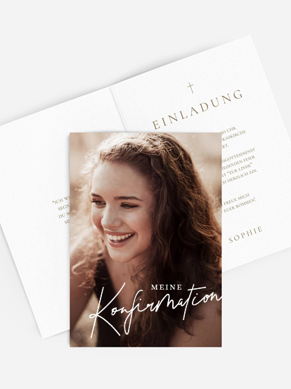 Konfirmationseinladung Glaubensfreude