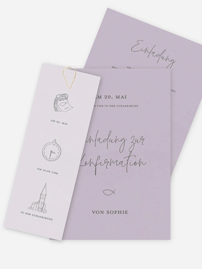 Konfirmationseinladung Holy Icons