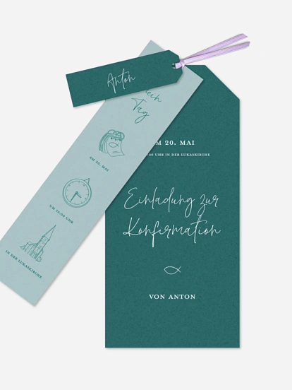 Konfirmationseinladung Holy Icons