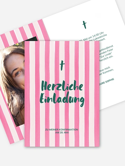Konfirmationseinladung Segensstreifen