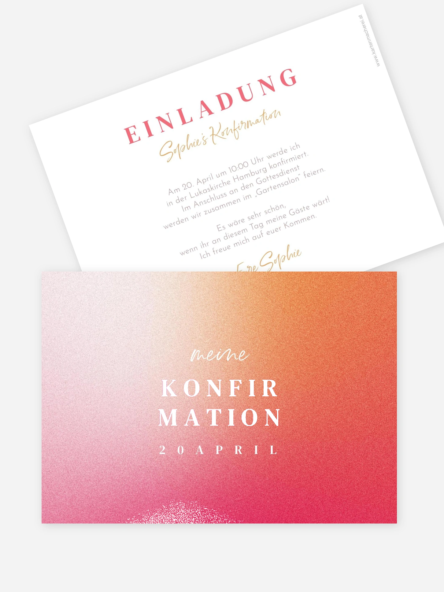 Konfirmationseinladung Fest des Lichts