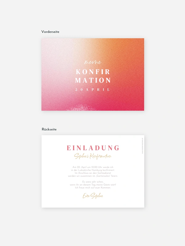 Konfirmationseinladung Fest des Lichts