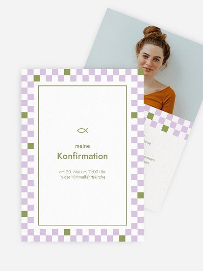 Konfirmationseinladung Pixel nach Pixel