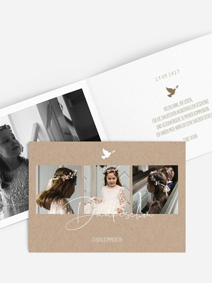 Danksagung Kommunion Festlicher Tag