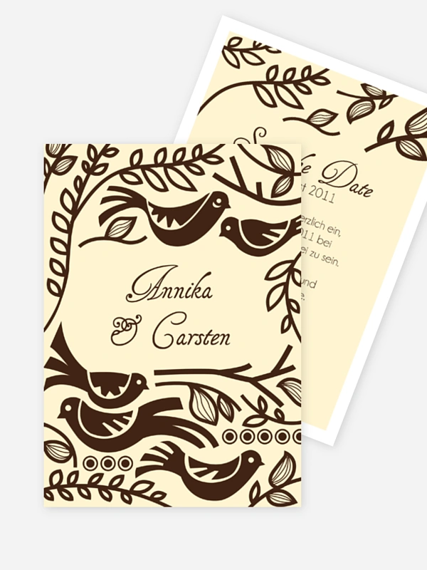 Save-the-Date Karte Birdsong