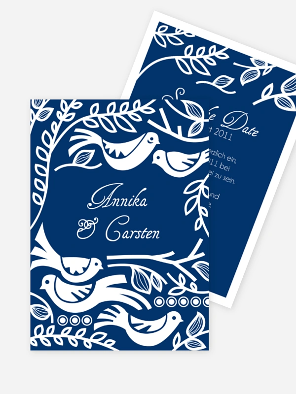 Save-the-Date Karte Birdsong