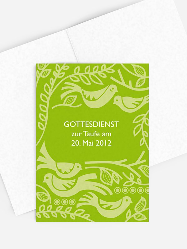 Kirchenheft Taufe Birdsong
