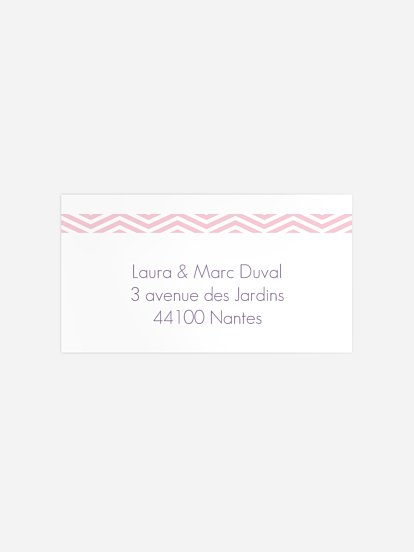 Étiquette destinataire naissance Rayures dansantes
