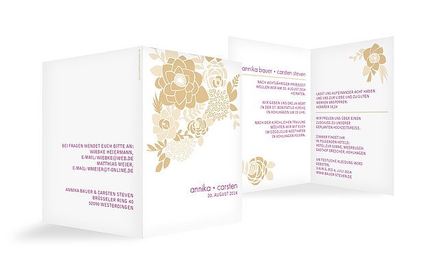 Hochzeitseinladung Camelia