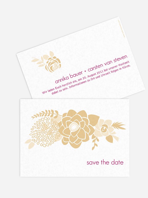 Save-the-Date Karte Camelia