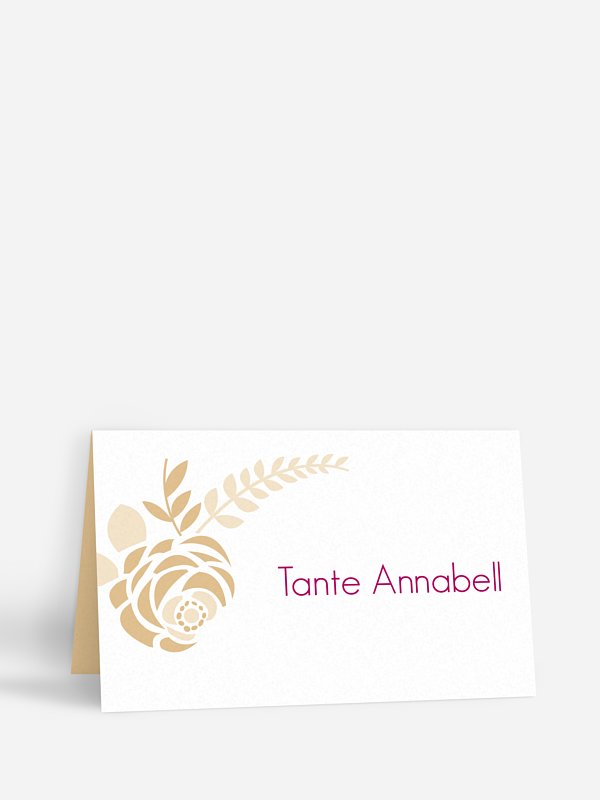Tischkarte Hochzeit Camelia
