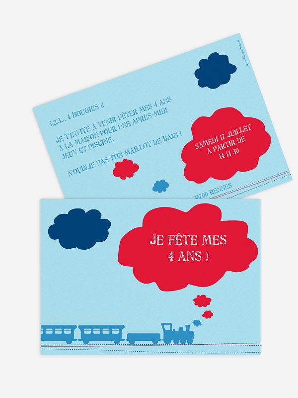 Invitation Anniversaire Enfant Locomotive