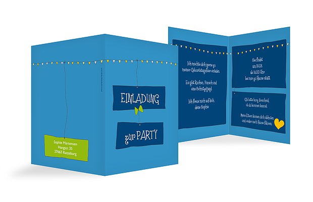 Kindergeburtstagseinladung Girlande