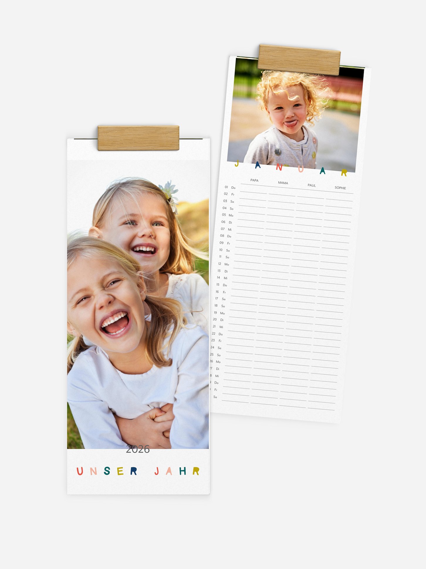 Familienkalender Buntes Jahr 4 Spalten