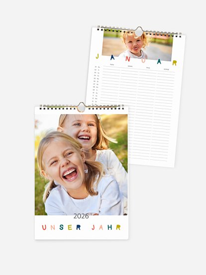 Familienkalender Buntes Jahr 4 Spalten