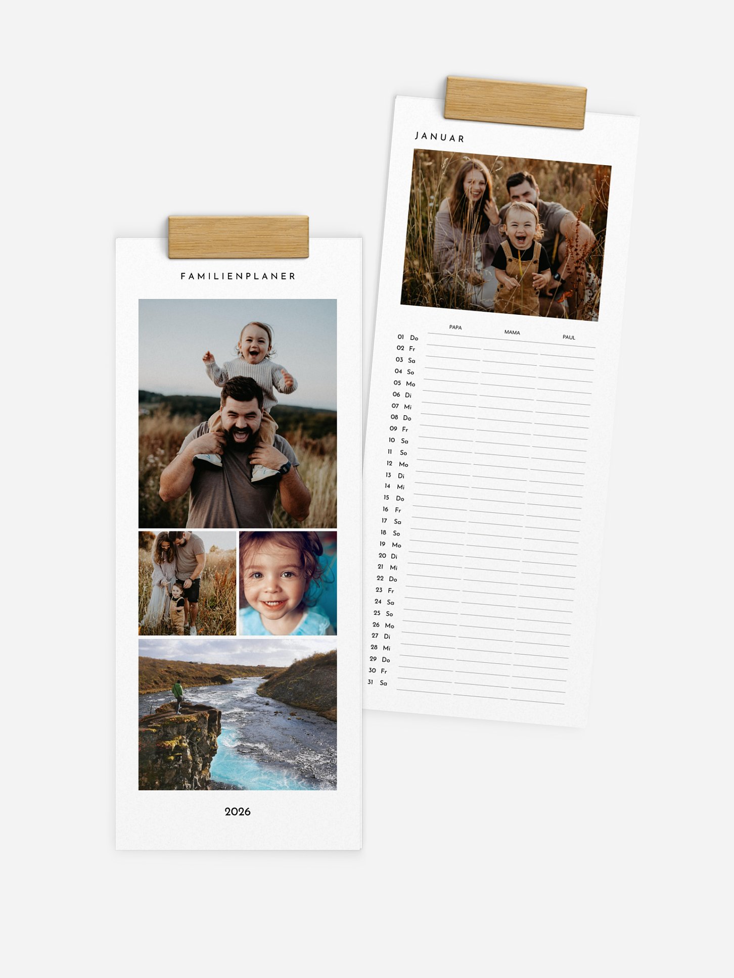 Familienkalender Minimalistic 3 Spalten