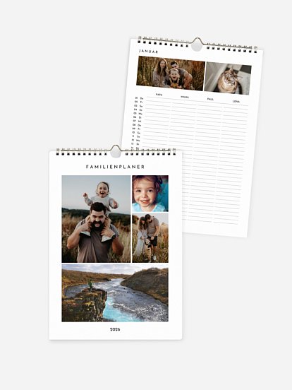 Familienkalender Minimalistic 4 Spalten