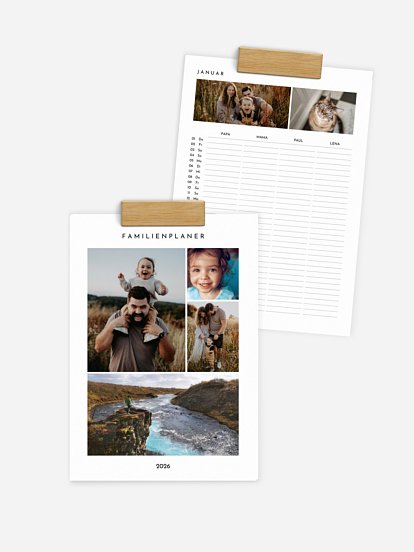 Familienkalender Minimalistic 4 Spalten