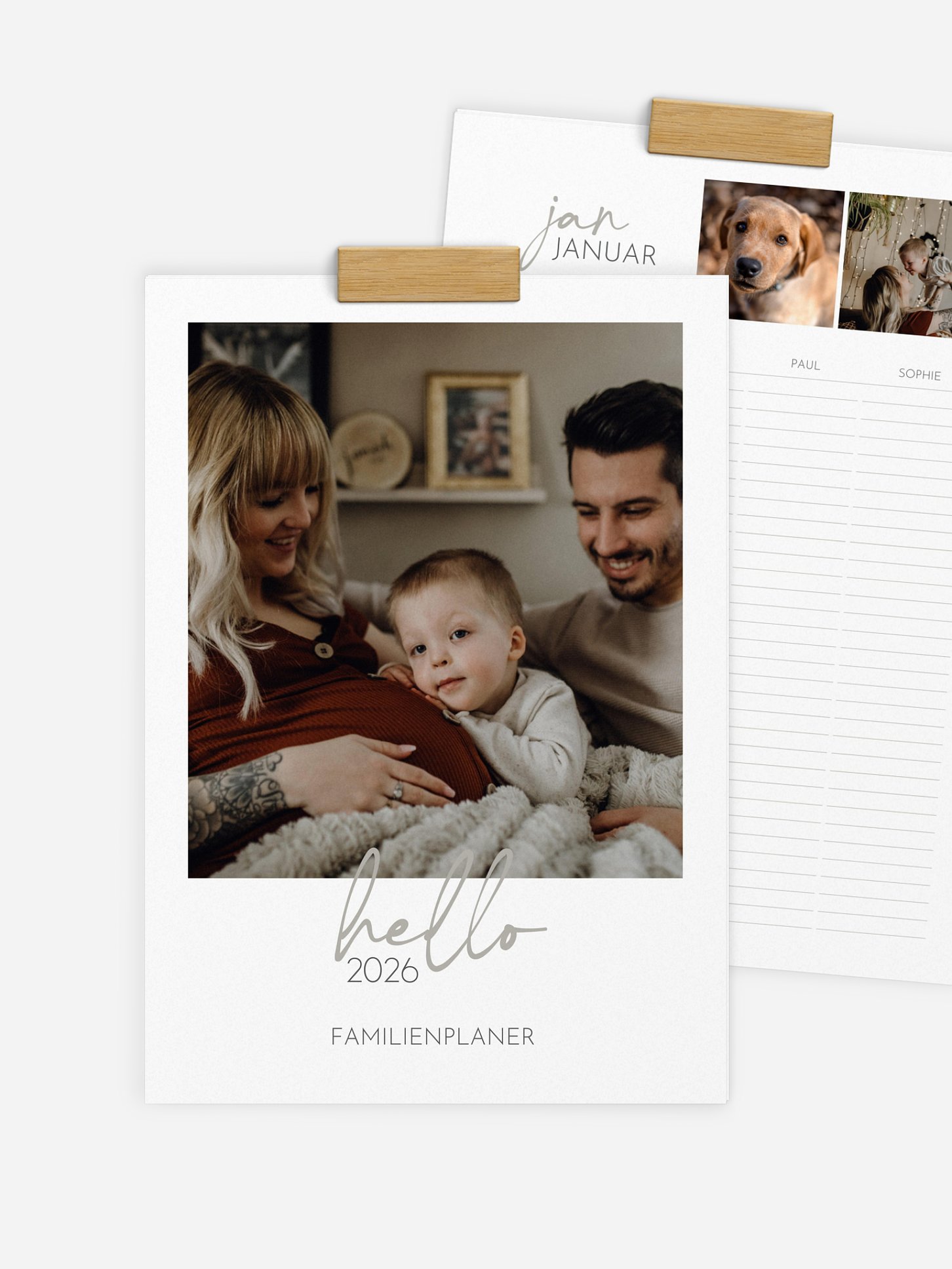 Familienkalender Unsere Zeit 4 Spalten