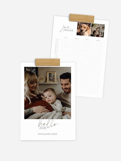 Familienkalender Unsere Zeit 4 Spalten