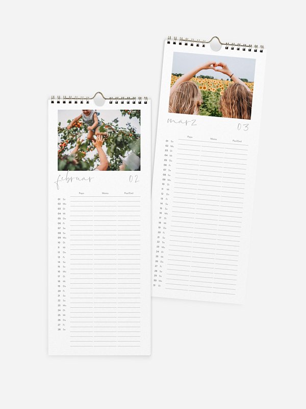 Familienkalender Glücksgefühle 3 Spalten