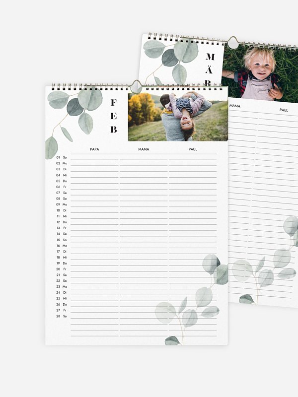 Familienkalender Beste Zeit 3 Spalten
