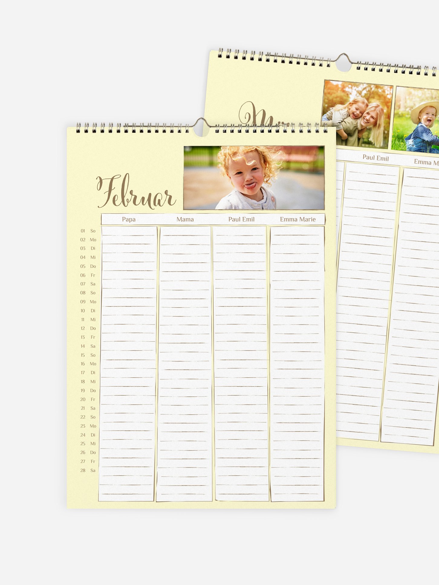 Familienkalender Perfect Timing 4 Spalten